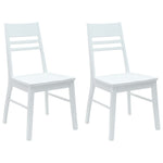 Spisestoler 2 Pcs Hvit 43 X 54 X 89 Cm Solid Gummitre