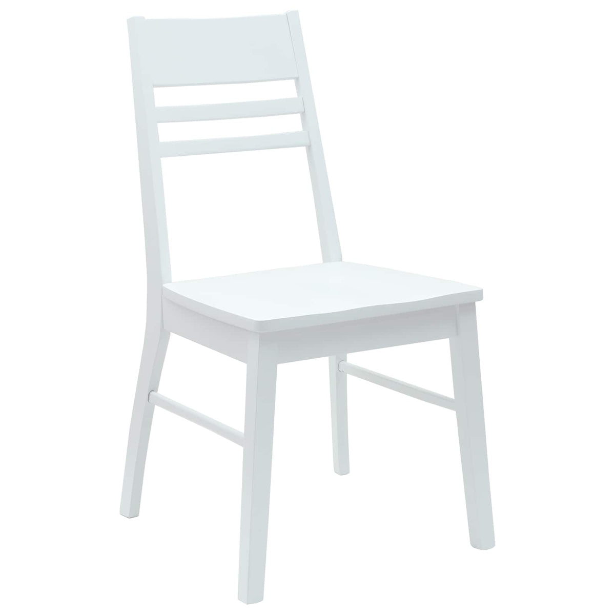 Spisestoler 2 Pcs Hvit 43 X 54 X 89 Cm Solid Gummitre
