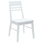 Spisestoler 2 Pcs Hvit 43 X 54 X 89 Cm Solid Gummitre