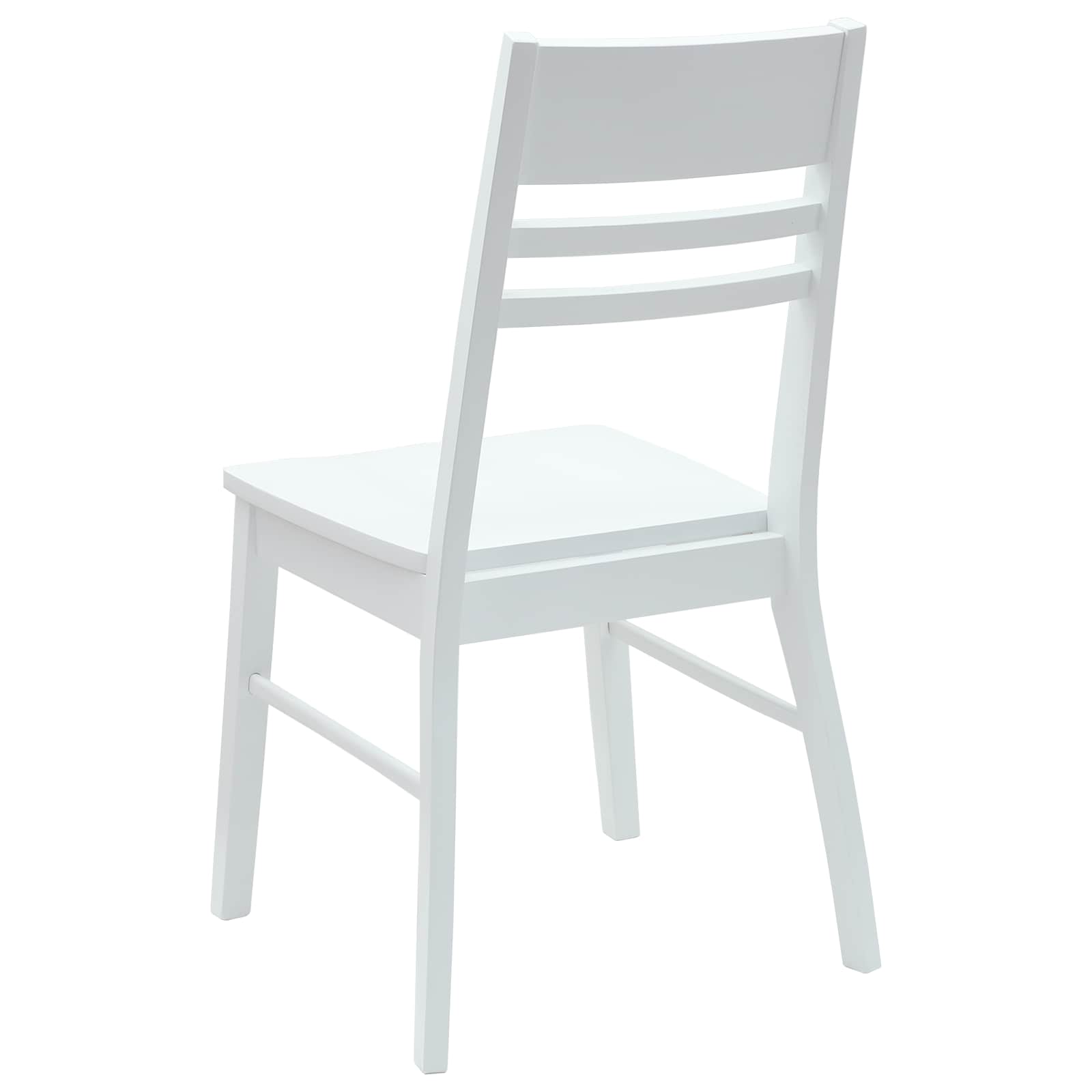Spisestoler 2 Pcs Hvit 43 X 54 X 89 Cm Solid Gummitre