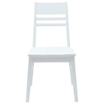 Spisestoler 2 Pcs Hvit 43 X 54 X 89 Cm Solid Gummitre