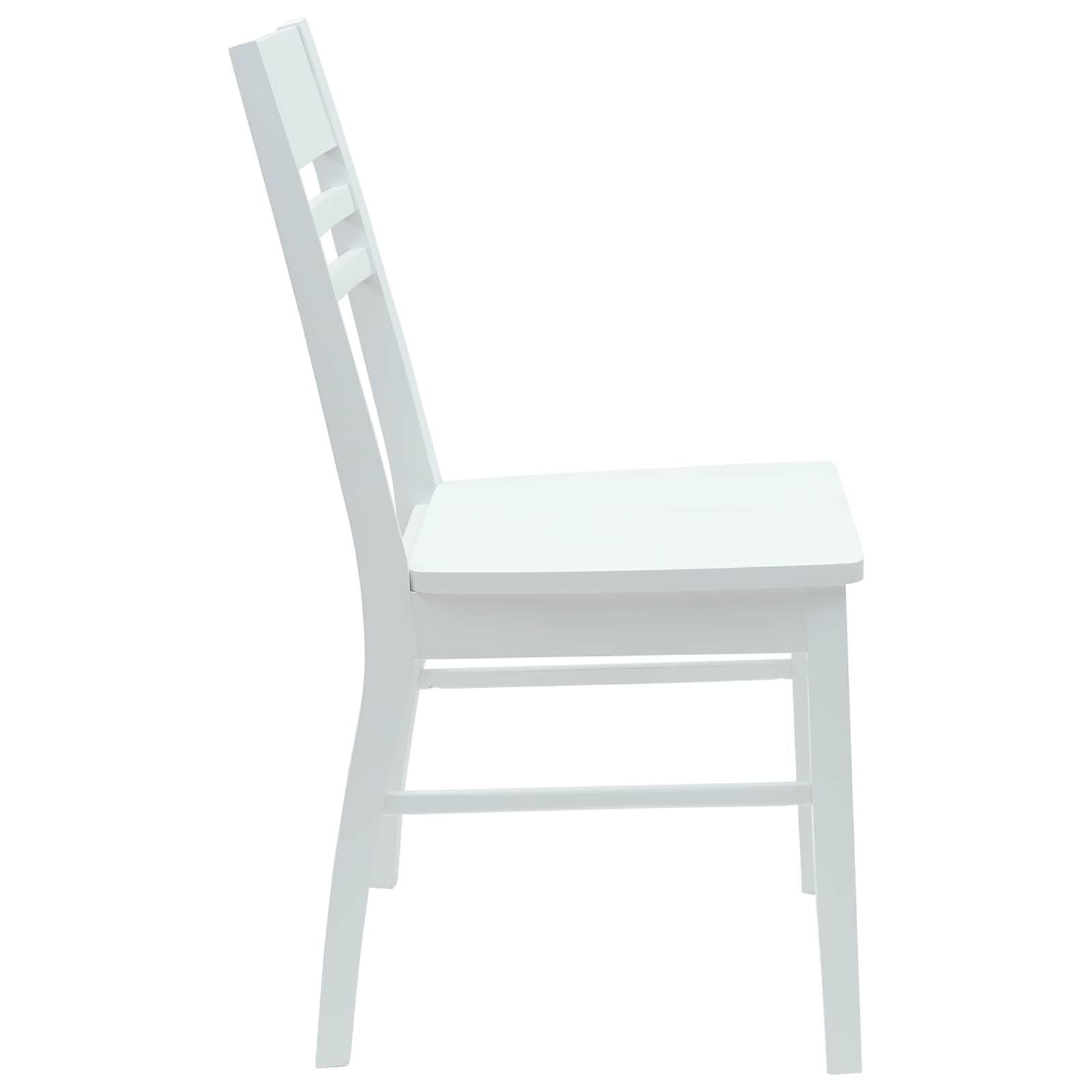 Spisestoler 2 Pcs Hvit 43 X 54 X 89 Cm Solid Gummitre