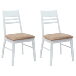Spisestoler 2 Pcs Hvit 43 X 54 X 89 Cm Solid Gummitre