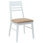 Spisestoler 2 Pcs Hvit 43 X 54 X 89 Cm Solid Gummitre