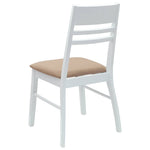 Spisestoler 2 Pcs Hvit 43 X 54 X 89 Cm Solid Gummitre