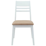 Spisestoler 2 Pcs Hvit 43 X 54 X 89 Cm Solid Gummitre