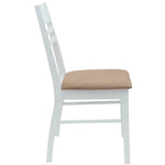 Spisestoler 2 Pcs Hvit 43 X 54 X 89 Cm Solid Gummitre