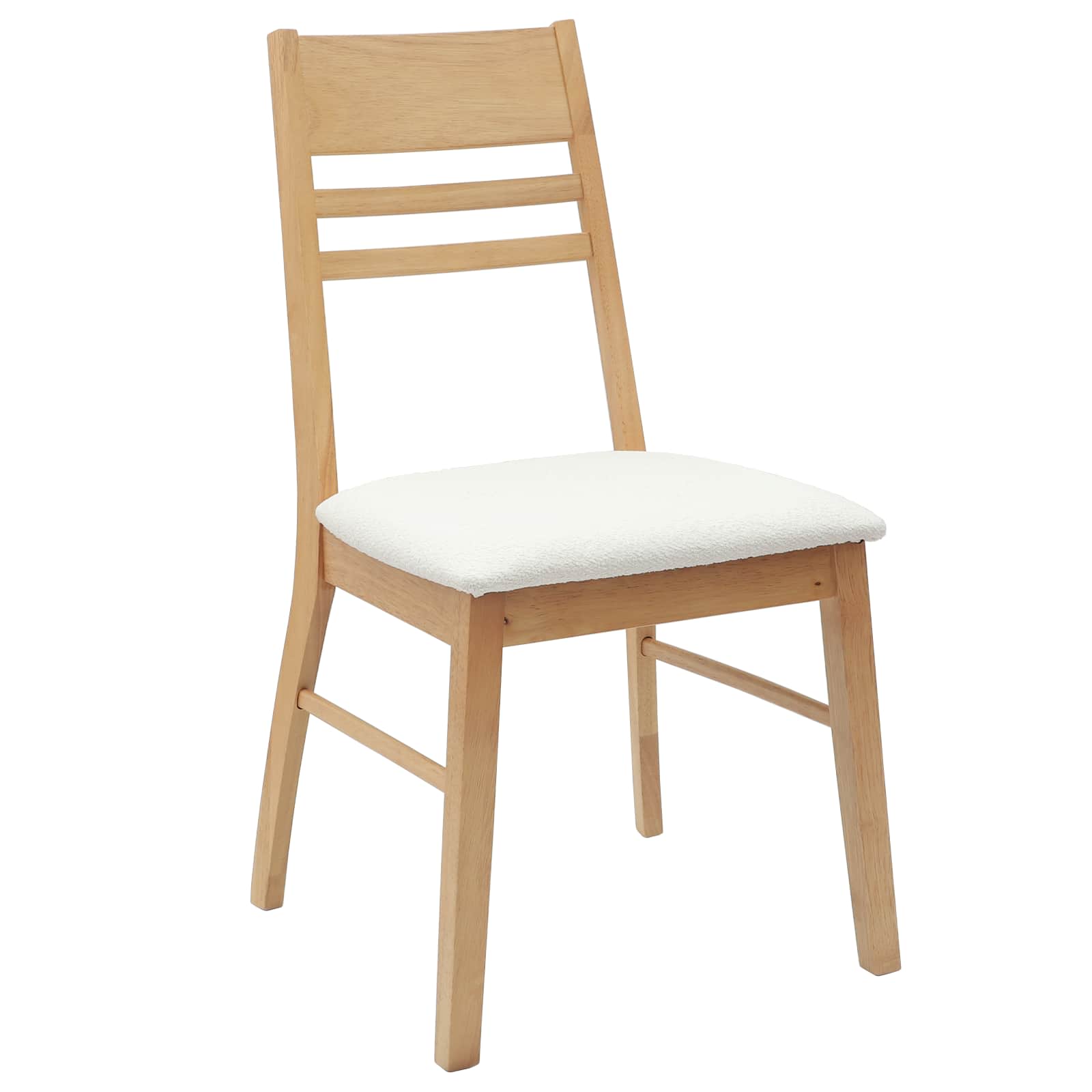 Spisestoler 2 Pcs Naturlig 43 X 54 X 89 Cm Solid Gummitre