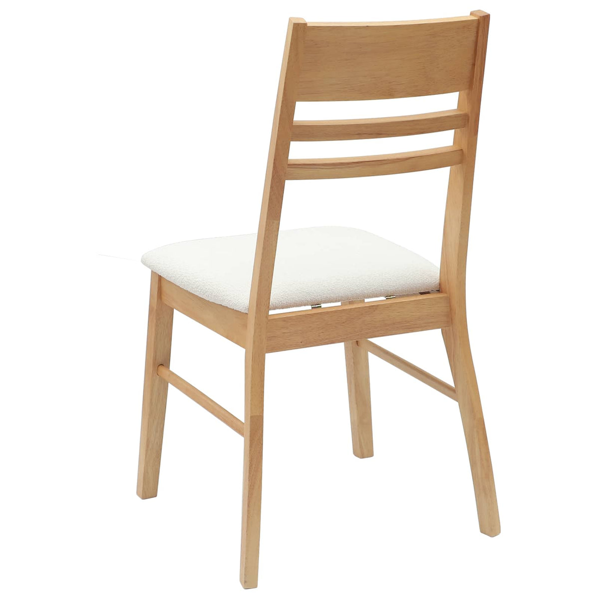 Spisestoler 2 Pcs Naturlig 43 X 54 X 89 Cm Solid Gummitre