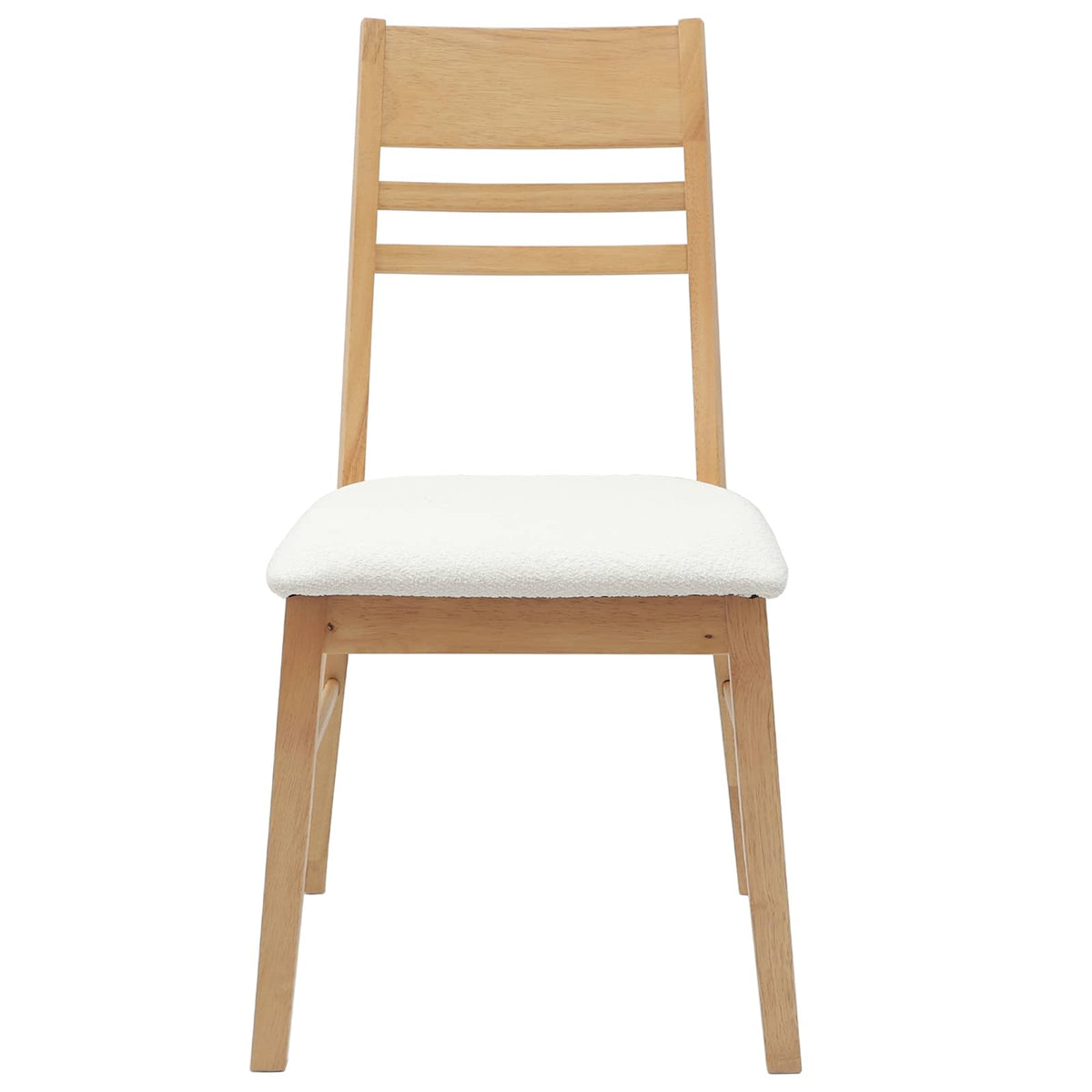 Spisestoler 2 Pcs Naturlig 43 X 54 X 89 Cm Solid Gummitre