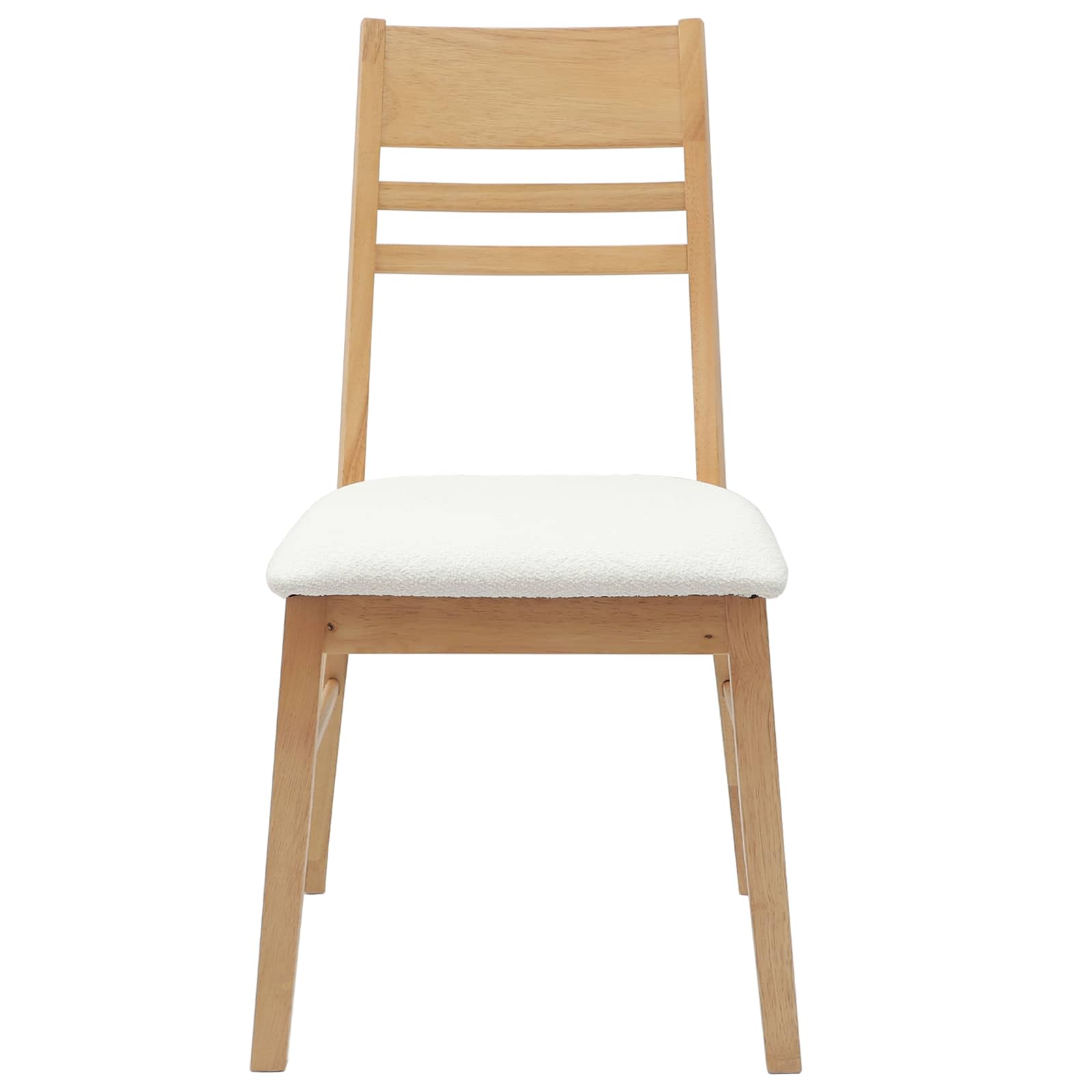 Spisestoler 2 Pcs Naturlig 43 X 54 X 89 Cm Solid Gummitre
