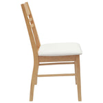 Spisestoler 2 Pcs Naturlig 43 X 54 X 89 Cm Solid Gummitre