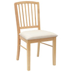 Spisestoler 2 Pcs Naturlig 50 X 52,5 X 91 Cm Solid Gummitre