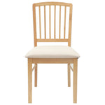 Spisestoler 2 Pcs Naturlig 50 X 52,5 X 91 Cm Solid Gummitre