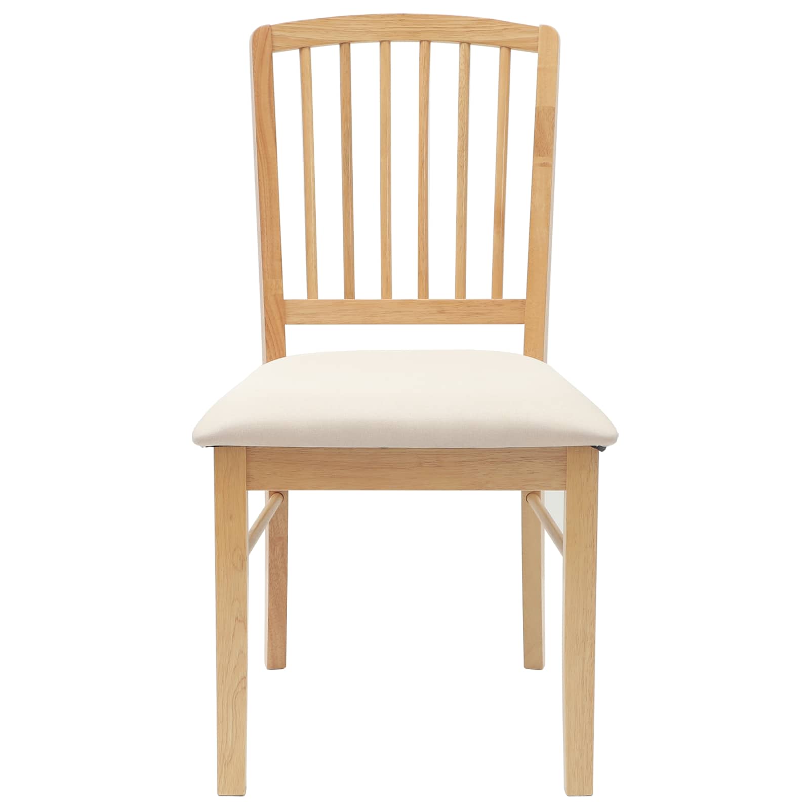 Spisestoler 2 Pcs Naturlig 50 X 52,5 X 91 Cm Solid Gummitre