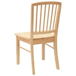 Spisestoler 2 Pcs Naturlig 50 X 52,5 X 91 Cm Solid Gummitre