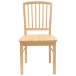 Spisestoler 2 Pcs Naturlig 50 X 52,5 X 91 Cm Solid Gummitre