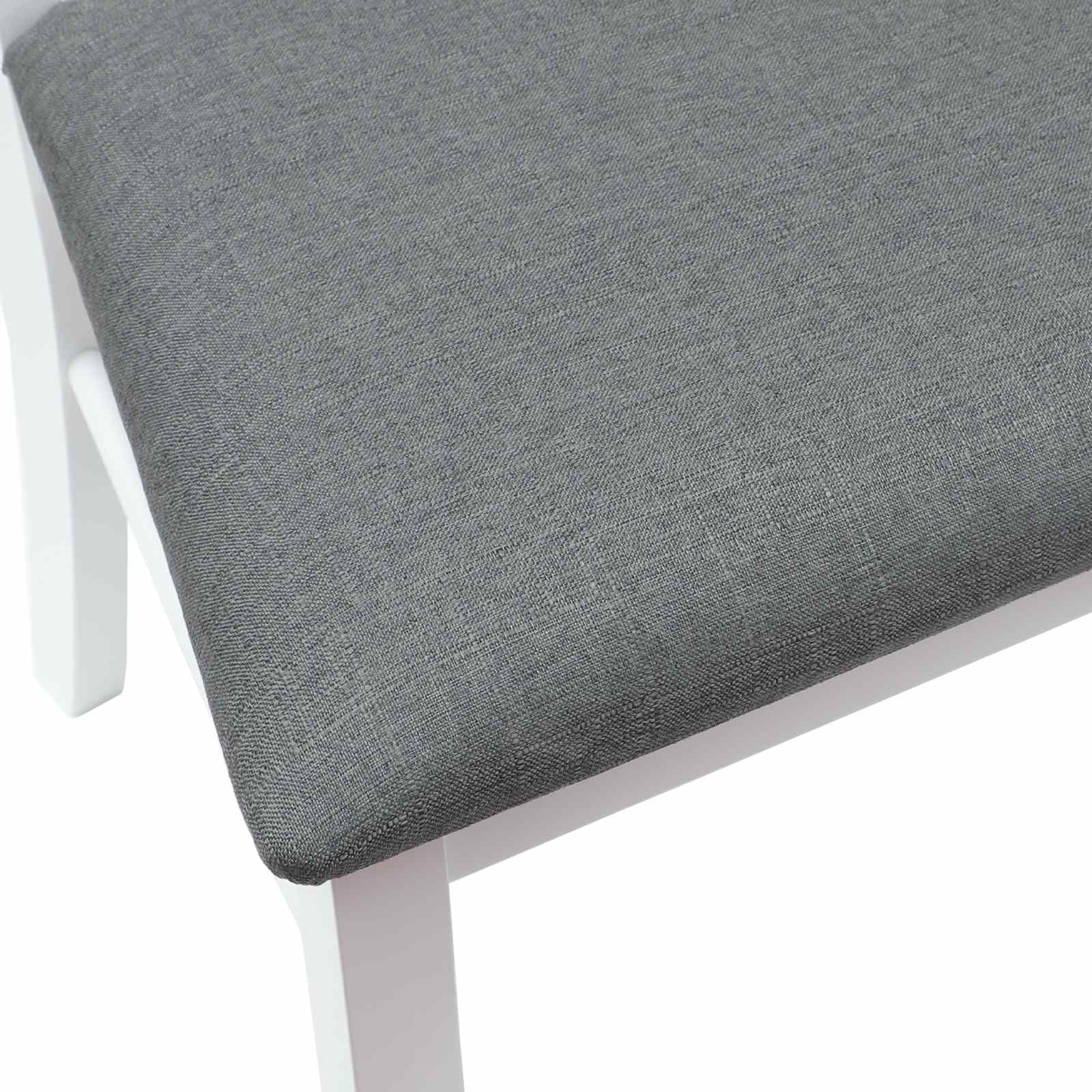 Spisestoler 2 Pcs Hvit 50 X 52,5 X 91 Cm Solid Gummitre