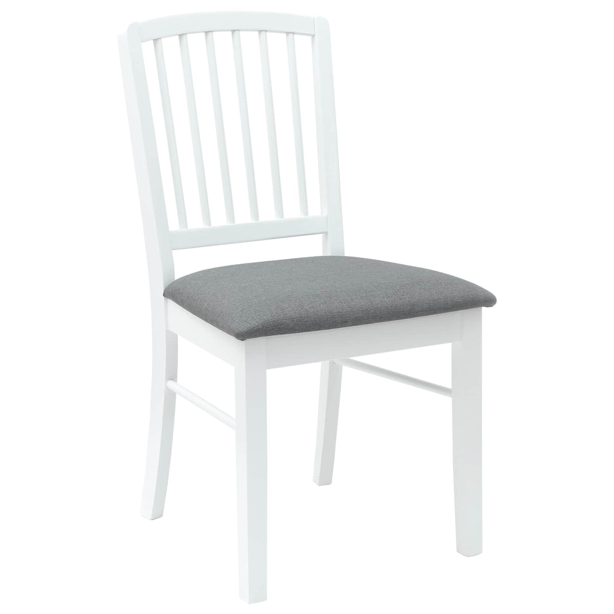 Spisestoler 2 Pcs Hvit 50 X 52,5 X 91 Cm Solid Gummitre