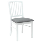 Spisestoler 2 Pcs Hvit 50 X 52,5 X 91 Cm Solid Gummitre