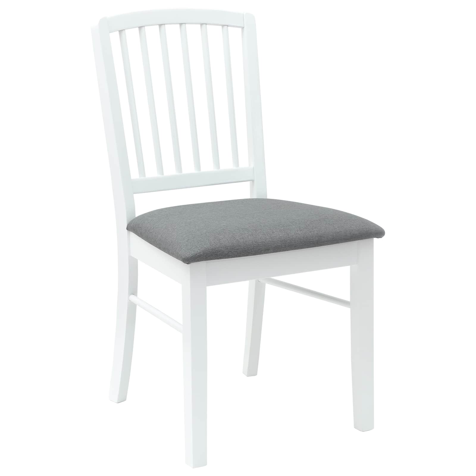 Spisestoler 2 Pcs Hvit 50 X 52,5 X 91 Cm Solid Gummitre