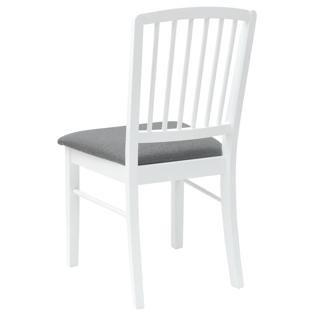 Spisestoler 2 Pcs Hvit 50 X 52,5 X 91 Cm Solid Gummitre
