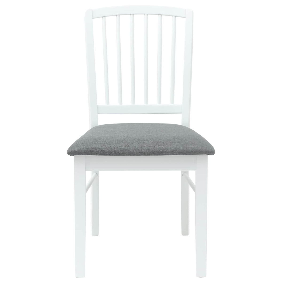 Spisestoler 2 Pcs Hvit 50 X 52,5 X 91 Cm Solid Gummitre