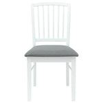 Spisestoler 2 Pcs Hvit 50 X 52,5 X 91 Cm Solid Gummitre