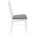 Spisestoler 2 Pcs Hvit 50 X 52,5 X 91 Cm Solid Gummitre