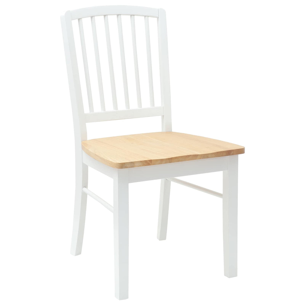Spisestoler 2 Pcs Hvit 50 X 52,5 X 91 Cm Solid Gummitre