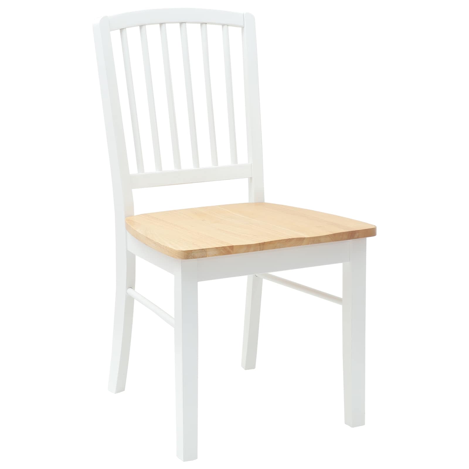 Spisestoler 2 Pcs Hvit 50 X 52,5 X 91 Cm Solid Gummitre