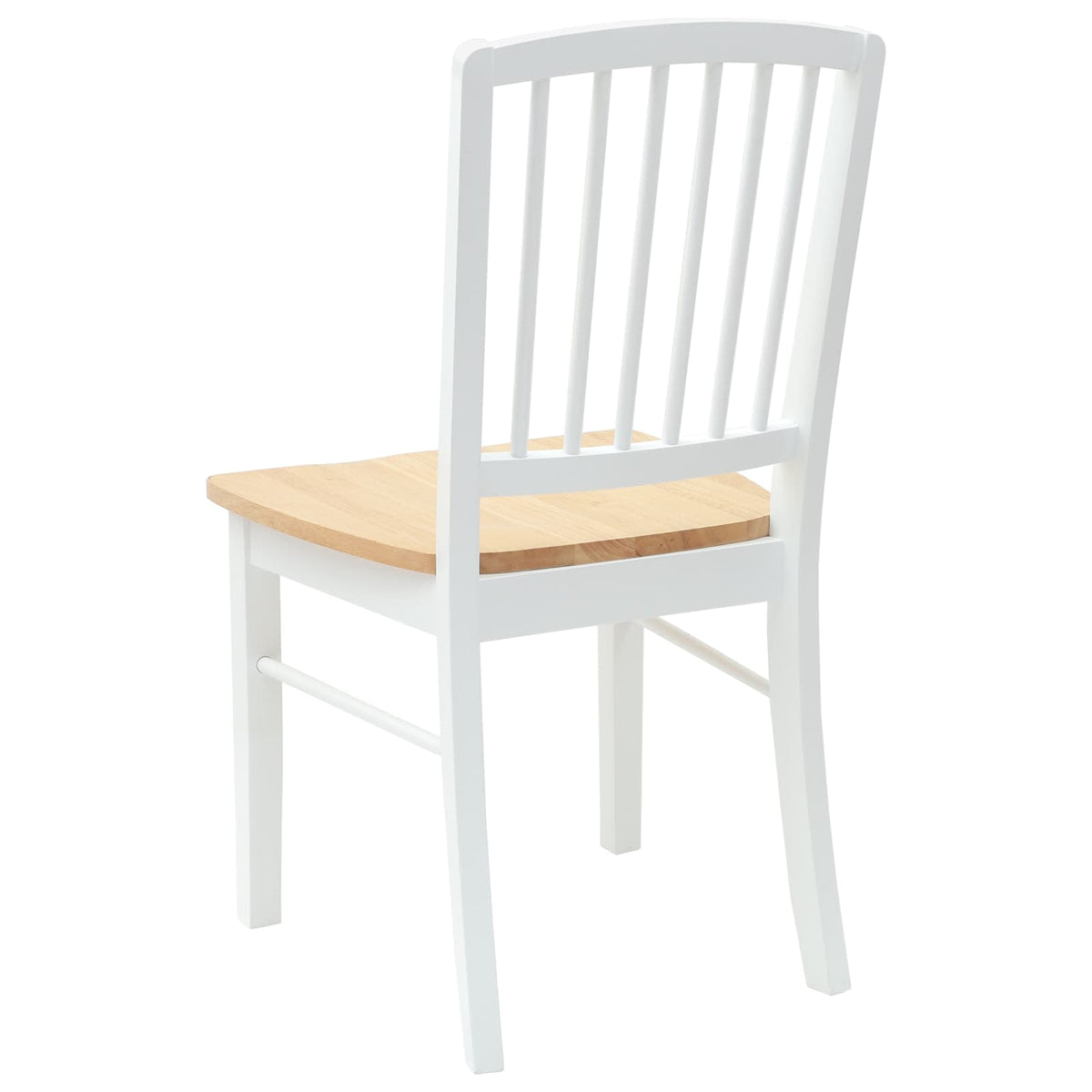Spisestoler 2 Pcs Hvit 50 X 52,5 X 91 Cm Solid Gummitre
