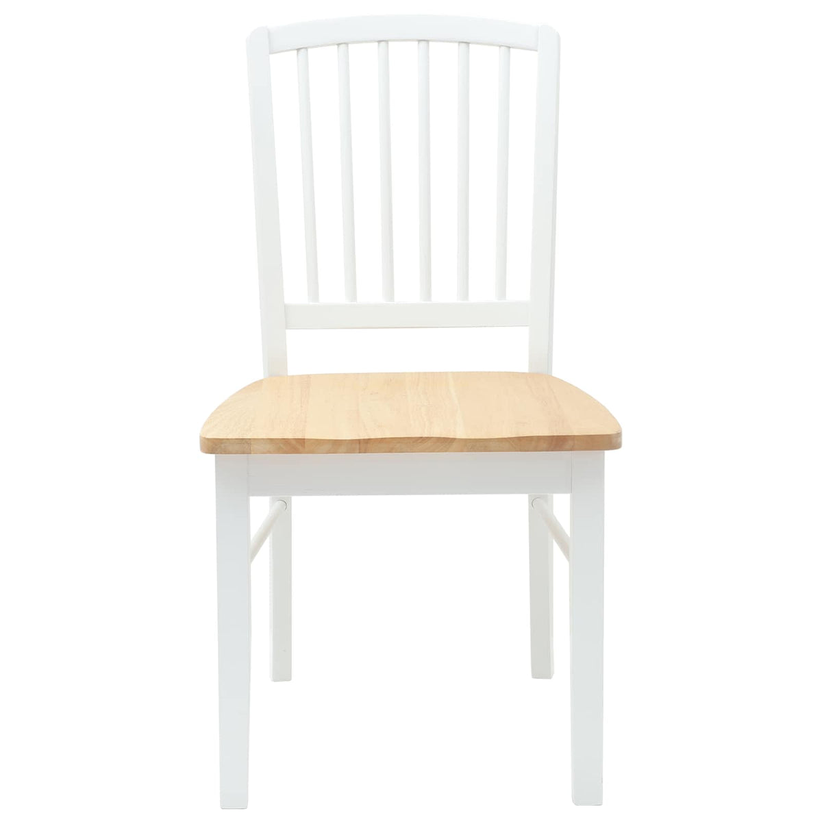 Spisestoler 2 Pcs Hvit 50 X 52,5 X 91 Cm Solid Gummitre