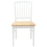 Spisestoler 2 Pcs Hvit 50 X 52,5 X 91 Cm Solid Gummitre