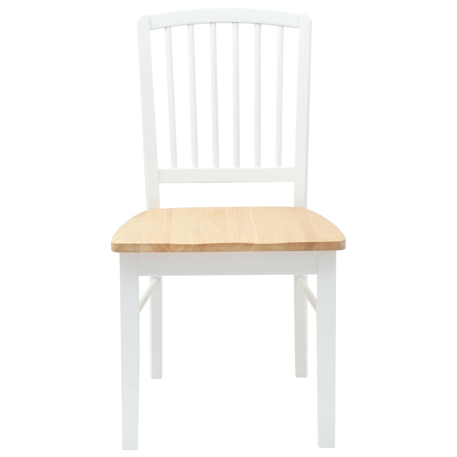 Spisestoler 2 Pcs Hvit 50 X 52,5 X 91 Cm Solid Gummitre