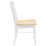 Spisestoler 2 Pcs Hvit 50 X 52,5 X 91 Cm Solid Gummitre