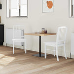 Spisestoler 2 Pcs Hvit 50 X 52,5 X 91 Cm Solid Gummitre