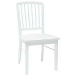Spisestoler 2 Pcs Hvit 50 X 52,5 X 91 Cm Solid Gummitre