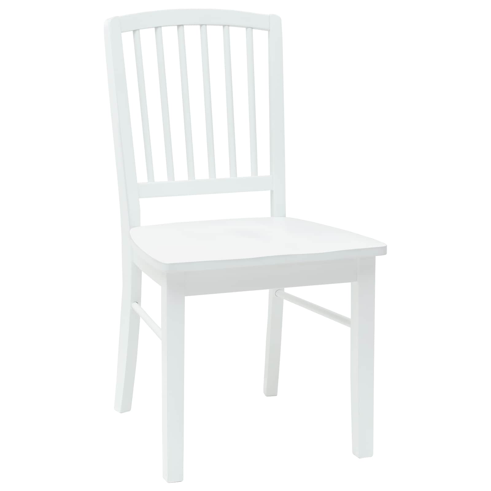 Spisestoler 2 Pcs Hvit 50 X 52,5 X 91 Cm Solid Gummitre