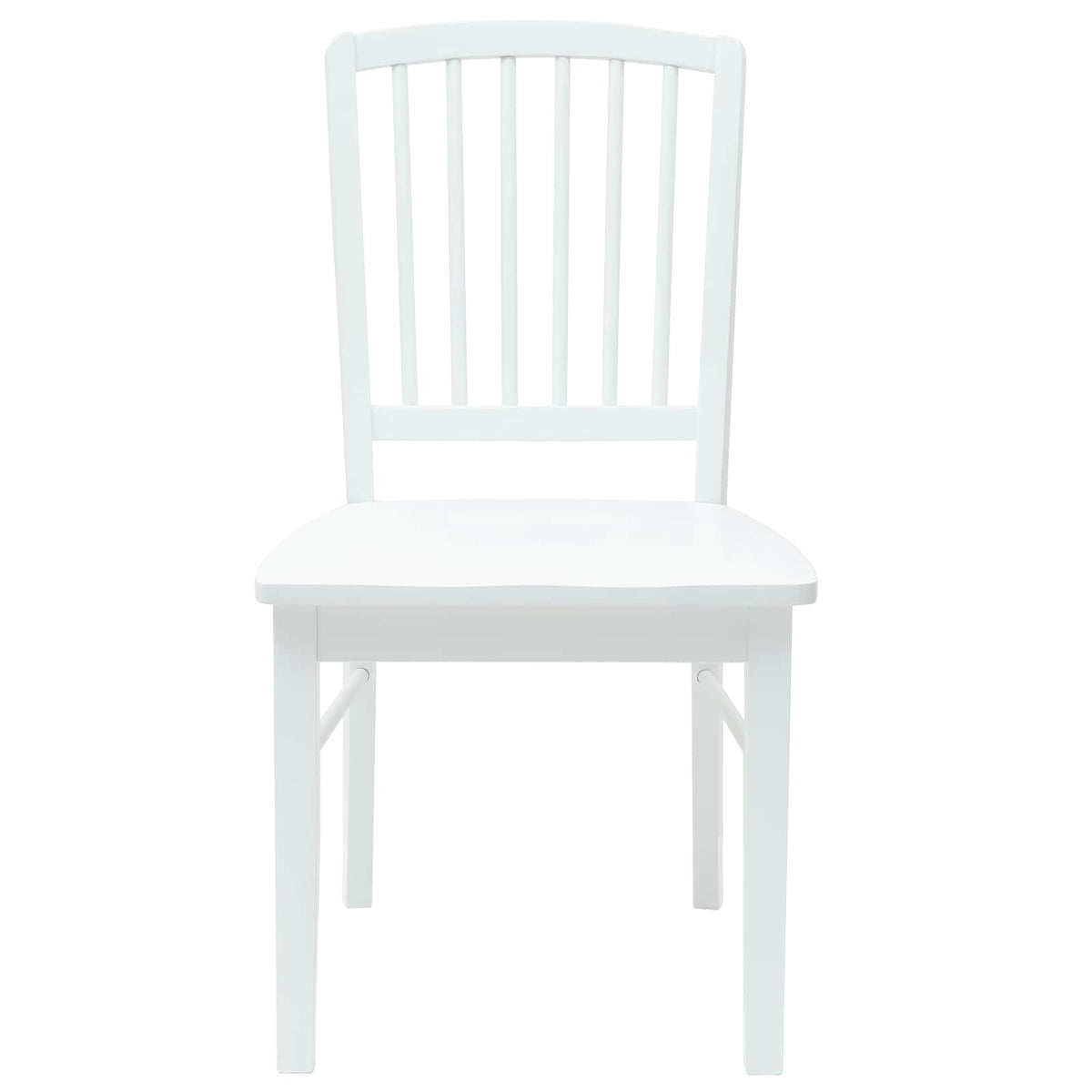 Spisestoler 2 Pcs Hvit 50 X 52,5 X 91 Cm Solid Gummitre