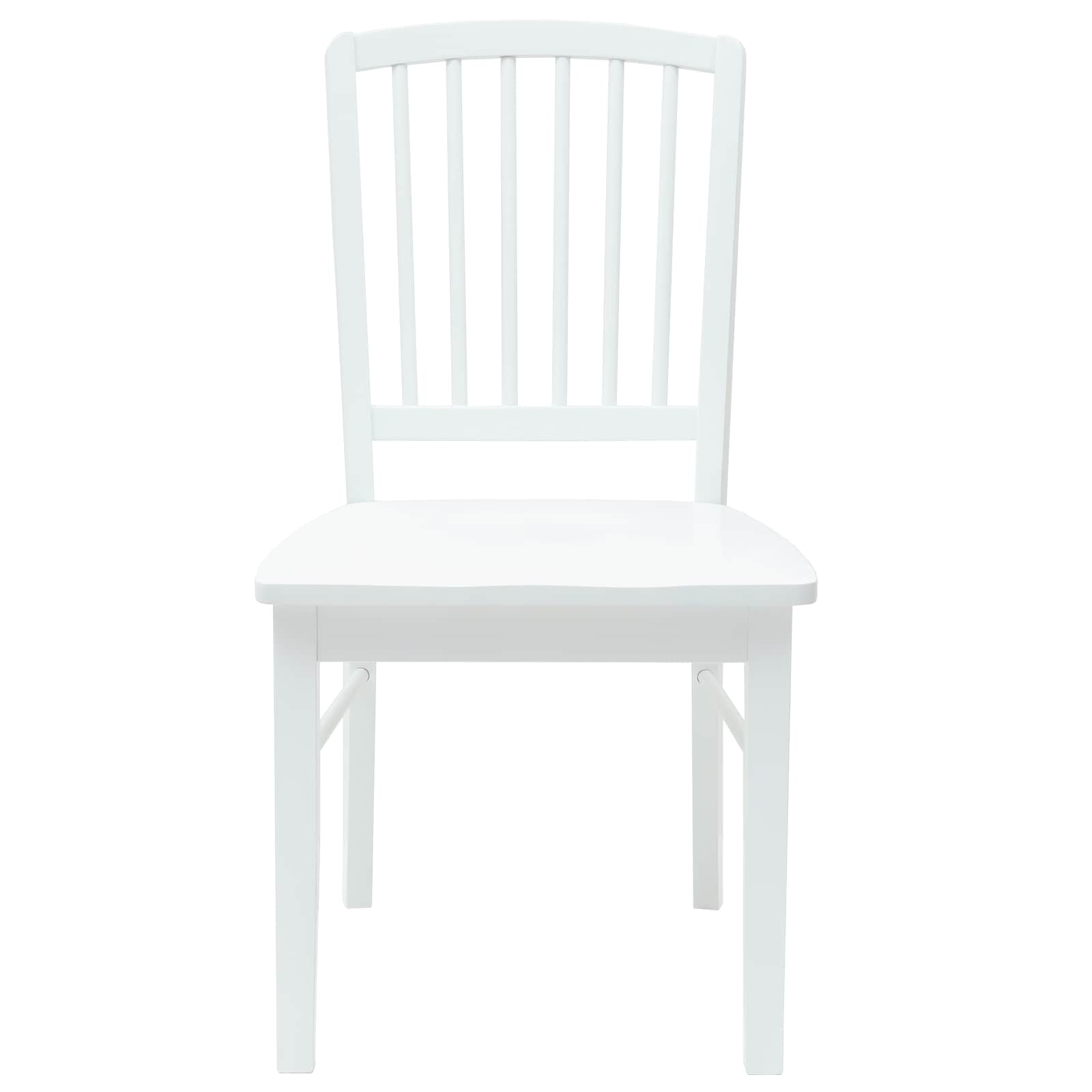 Spisestoler 2 Pcs Hvit 50 X 52,5 X 91 Cm Solid Gummitre