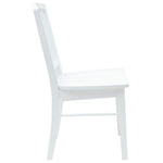 Spisestoler 2 Pcs Hvit 50 X 52,5 X 91 Cm Solid Gummitre