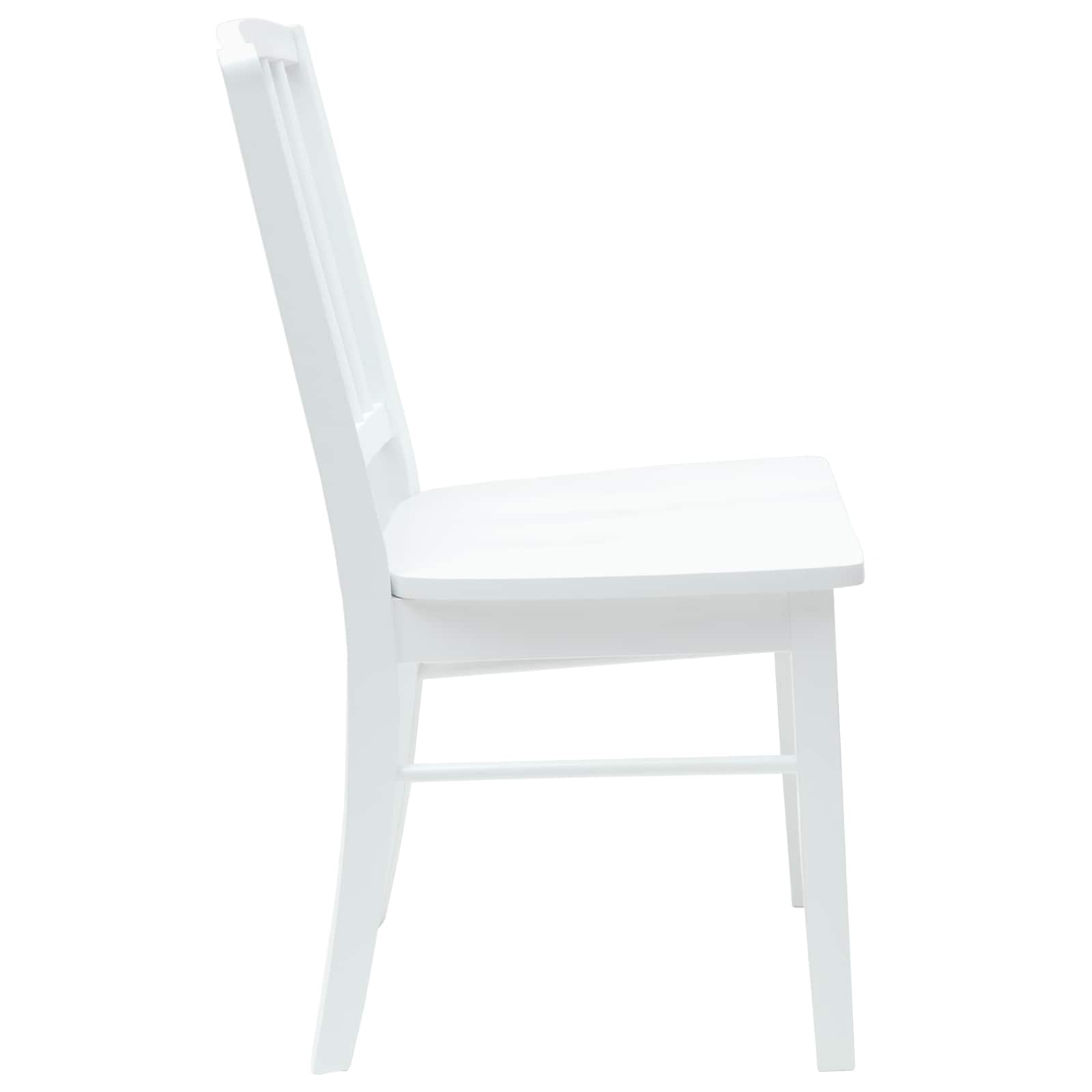 Spisestoler 2 Pcs Hvit 50 X 52,5 X 91 Cm Solid Gummitre