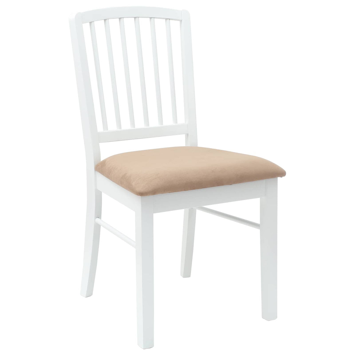 Spisestoler 2 Pcs Hvit 50 X 52,5 X 91 Cm Solid Gummitre