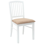 Spisestoler 2 Pcs Hvit 50 X 52,5 X 91 Cm Solid Gummitre