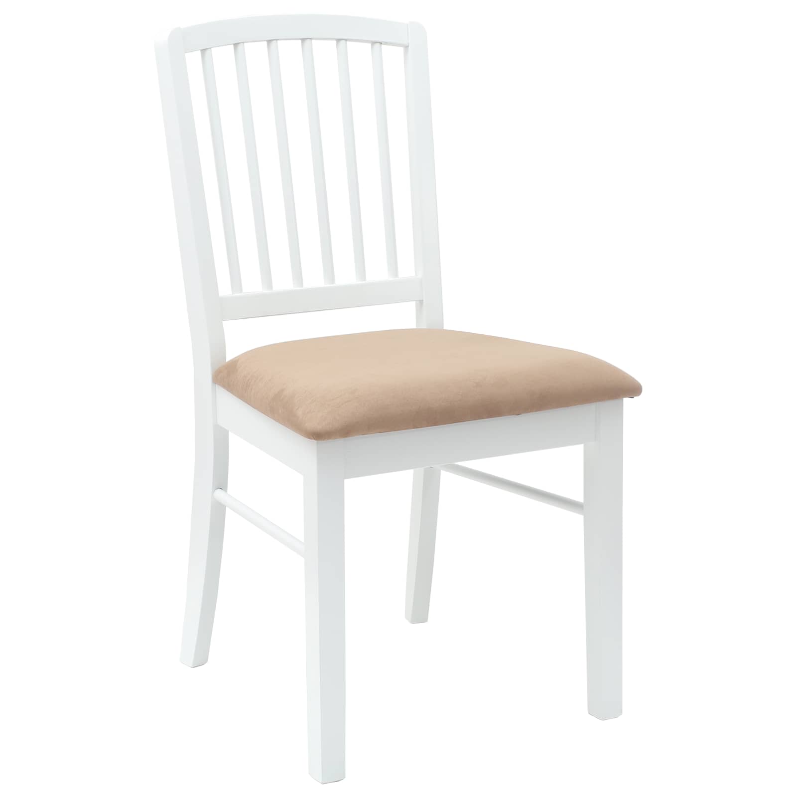 Spisestoler 2 Pcs Hvit 50 X 52,5 X 91 Cm Solid Gummitre