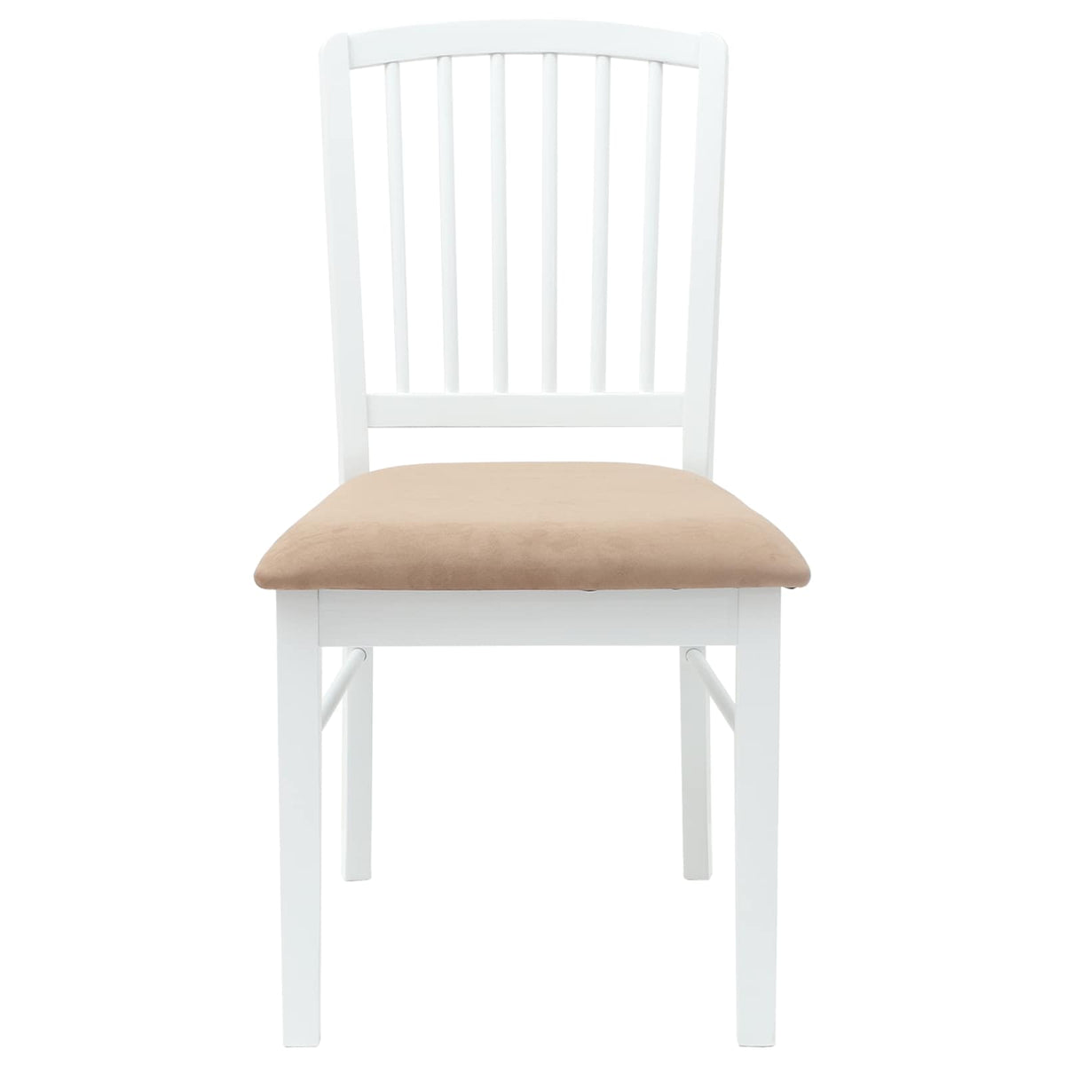 Spisestoler 2 Pcs Hvit 50 X 52,5 X 91 Cm Solid Gummitre