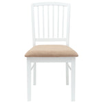 Spisestoler 2 Pcs Hvit 50 X 52,5 X 91 Cm Solid Gummitre