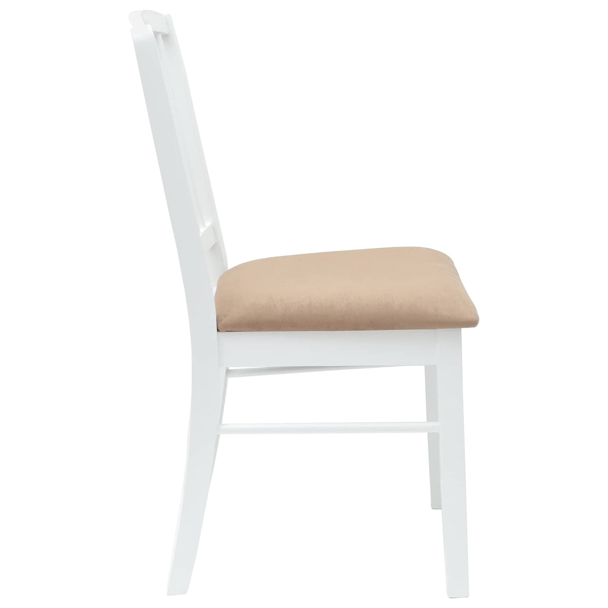 Spisestoler 2 Pcs Hvit 50 X 52,5 X 91 Cm Solid Gummitre