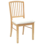 Spisestoler 2 Pcs Naturlig 50 X 52,5 X 91 Cm Solid Gummitre